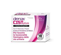 Drenax Forte Cist Plus Integratore Alimentare per Funzione Urinaria e contro le Cistiti, 18 Stick pack, 03723