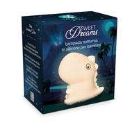 PALADIN PHARMA SpA Sweet Dreams Luce notturna a LED per bambini, in silicone,lampada da comodino, con illuminazione a 7 colori, funzione touch, USB Type-C, luce notturna per la cameretta, ricaricabile