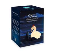 paladin pharma Sweet Dreams Lampada Notturna in silicone per bambini - Cigno - Ricarica con Usb TypeC - Cambia fino a 7 colori