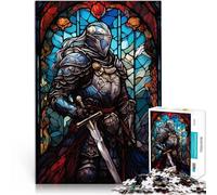 Paladino del vetro colorato puzzle 1000 pezzi per adulti Aiuta il cervello ad allenare i giocattoli che creano dipendenza per coltivare la pazienza Regali di compleanno 38x26cm