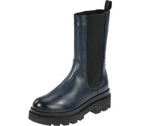 Palado Stivali Chelsea Elba da donna - Stivali invernali con imbottitura fredda - Stivaletti in vera pelle - Stivali da donna alla moda con tacco, blu/nero, 40 EU