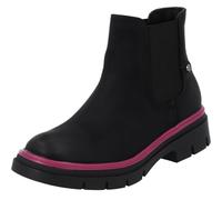 Palado Chelsea Boots Natlee - eleganti stivaletti in pelle di alta qualità, con suola profilata robusta per autunno e inverno, comodi stivali slip-on per tutti i giorni e il tempo libero, Nero rosa,