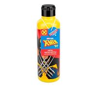 Paladone, Borraccia in metallo giallo e rosso con tappo a vite di Wolverine degli X-Men, con licenza ufficiale Marvel, riutilizzabile, in acciaio inox, 500 ml, a tema supereroi, per scuola, lavoro