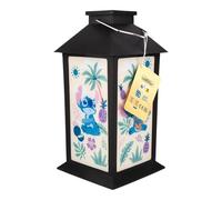 Paladone Disney Stitch Printed Solar Lantern, Outdoor Use with Carry Handle, Dusk-to-Dawn Sensor, Officially Licensed