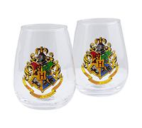 Paladone Hogwarts PP9296HP - Set di 2 bicchieri da vino Harry Potter, 450 ml