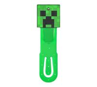Paladone, Luce da lettura a LED e segnalibro con clip Creeper di Minecraft, regali per videogiocatori con licenza ufficiale, per fan cultura pop, bambini, adolescenti, adulti, mini lampada a batteria