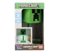 Paladone Minecraft Creeper SoftGlo - Lampada da tavolo con paralume in peluche, 30 cm, luce per camera da letto, morbida lampada USB