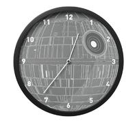 Paladone Orologio da Parete Glow In The Dark Death Star - Merchandise Ufficiale Star Wars, Decorazione Illuminante - Include Adesivi da Parete, Decorazione per Camere Bambini, Alimentato a Batterie