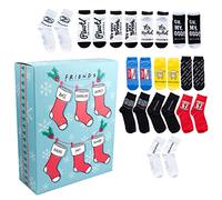 Paladone PP9158FR, Friends TV Show Sock Calendario dell'Avvento 2021-12 giorni Natale conto alla rovescia - Unisex, Multicolore, L
