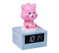 Paladone Care Pink Cheer Bear Sveglia digitale con luce notturna e musica, decorazione per camera da letto con licenza ufficiale, per ragazze e donne, prodotto a batteria, multicolore, taglia unica