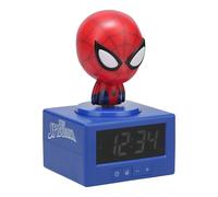 Paladone, Sveglia digitale di Spider-Man della Marvel, con luce notturna e musica, con licenza ufficiale MCU, decorazione per camera da letto a tema supereroe, per bambini e ragazzi, a batteria