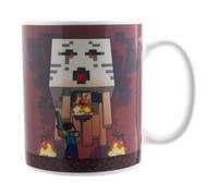 Paladone, Tazza di Minecraft che si modifica con il calore con Nether e Steve, con licenza ufficiale, tazza da caffè in ceramica, si trasforma con bevande calde, prodotto della cultura pop, 300 ml