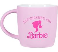 Paladone Tazza in ceramica con logo rosa con licenza ufficiale Barbie per acqua, tè freddo o caffè, bambola Barbie Mattel da collezione per fan del cinema, regalo da donna e decorazione da scrivania