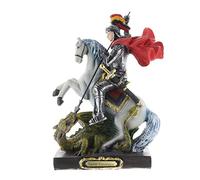 Palais du Rosaire Statua in resina Dipinta a Mano di San Giorgio 20cm - Statua di Santi - Culto cristiano in