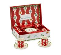 Palais Royal art. 1025018 box 6 tazzine caffè Red 100cc decoro Natalizio