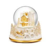 PALAIS ROYAL Globo di Neve Villaggio di Natale Natalizia 13,5cm Oro