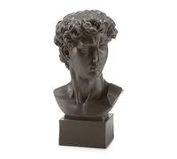 Palais Royal Scultura Figura Busto David di Michelangelo 18cm Grigio Resina