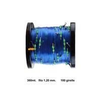 PALANGARO PALAMITO FILO 1.20mm BLUE LUNGHEZZA 360 MT CON 100 GIRELLE