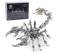 Palapozzy Kit di modellino di scorpione 3D in metallo, puzzle 3D fai da te, biomimetico, re scorpione, animali da assemblare, in metallo, per collezionisti (200 pezzi/colore acciaio)