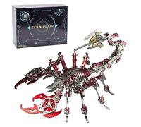 Palapozzy Kit di puzzle 3D in metallo, a forma di scorpione, fai da te, biomimetico, re scorpione, in metallo, per collezionisti (200 pz/rosso)