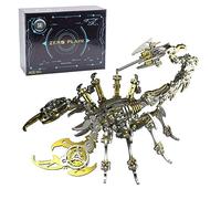 Palapozzy Kit di puzzle 3D in metallo, a forma di scorpione, fai da te, biomimetico, re scorpione, in metallo, per collezionisti (200 pezzi/oro)