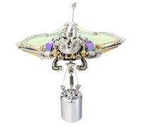 Palapozzy Kit modello Devilray 3D in metallo per adulti, puzzle punk fai da te con animali con occhi luminosi e ali traslucide, regali creativi per adulti (422 pezzi)