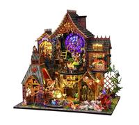 Palapozzy Puzzle 3D in legno giocattolo magico casa della foresta modello kit, fai da te modello mini castello puzzle in legno modello castello modello Halloween viaggio magico, regalo creativo per