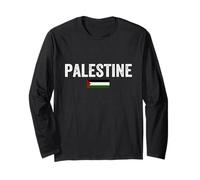 Palastine Flag, Palestinian Love Illustration Graphic Design Maglia a Manica