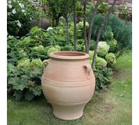 Palatina Werkstatt Anfora greca "Cassia", 50 cm, realizzata a mano, anfora in terracotta, resistente al gelo e all'inverno, pezzo unico in argilla bruciata per giardino, terrazza e balcone, vaso