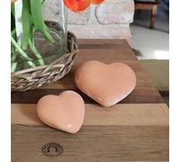 Palatina-Werkstatt Cuore in terracotta fatto a mano, assolutamente resistente al gelo, diverse dimensioni, decorazione da giardino per esterni (9 cm)