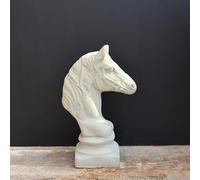 Palatina Werkstatt Figura di pietra a testa di cavallo piccola dalla manifattura Germania, resistente al gelo, resistente ai raggi UV, colorata, statuetta artistica da giardino per esterni, realizzata