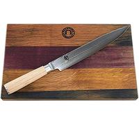 Palatina Werkstatt Kai Shun Set | DM-0704W Coltello da prosciutto ultra affilato | Lama da 23 cm | + grande tagliere massiccio 34 x 21 cm | VK: €225