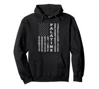 Palatino, Illinois, Bandiera Americana Felpa con Cappuccio
