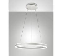 Fabas Luce Lampadario a sospensione Palau bianca D. 60 cm LED 3000K 60W 6540 lm dimmerabile