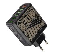 Palaufr Adattatore di Presa | Prolunga Multipresa con Prese Multiple - Espansore di Prese USB con Ricarica Rapida QC3.0 a 6 Porte con Protezione da Sovraccarico per Telefono Tablet Viaggio e Uomini