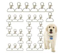 Palaufr Chiusura a vite | 50 pezzi per la produzione di gioielli e portafogli | Classiche chiusure per aragosta con anello a D, per gioielli e e mestieri Hardware Cordino