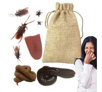 Palaufr Kit Scherzo - Set da 10 Feci Comiche | Set per Primo Aprile novità Scherzi Pratici Feci E Scarafaggi Realistici per Accessori Halloween