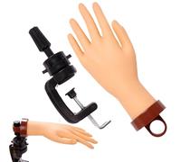 Palaufr Mano Finta Per Pratica Unghie,Mano Manichino Flessibile Per Unghie Pratica Di Allenamento - Modello Manicure Realistico Per Formazione Principianti Artisti Beauty Salon
