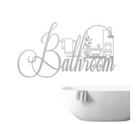 Palaufr Simpatici cartelli da bagno - per porta con forma ritagliata | Vintage casa decorazione da parete per camera degli studenti, appartamento ingresso e