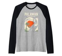Palawan Filippine Tramonto Maglia con Maniche Raglan