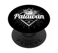 Palawan Souvenir Vintage vacanza retrò isola Filippine PopSockets PopGrip Adesivo