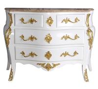 Palazzo Cat10019 - Comò barocco per pancia, 118 cm, colore: Bianco