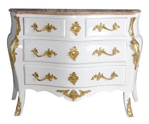 Palazzo Cat10019 - Comò barocco per pancia, 118 cm, colore: Bianco