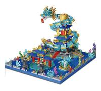 Palazzo dei Draghi Costruzione Modellino Set, 2731 PCS Mini Blocchi Set di Modelli, MOC Modulare Casa Architettura Blocchi per Adolescenti e Adulti, Non Compatibile con Marche Grande Pubblico