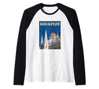 Palazzo del Parlamento Ungheria a Budapest Viaggi Europei Maglia con Maniche Raglan