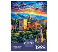 Palazzo dell'Alhambra Puzzle 1000 Pezzi, Jigsaw Puzzle Ad Alta Difficoltà Regali Per Adulti E Adolescenti Home Giochi 52x38cm/1000pcs