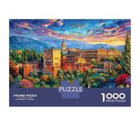 Palazzo dell'Alhambra Puzzle 1000 Pezzi, Jigsaw Puzzle Difficili Per Adulti E Ragazzi Dai 14 Anni in Su, Home Giochi Puzzle 70x50cm/1000pcs