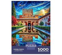 Palazzo dell'Alhambra Puzzle 1000 Pezzi, Jigsaw Puzzle Impossibile Regali Per Adolescenti E Bambini Home Giochi 38x26cm/1000pcs