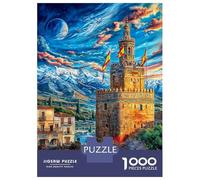 Palazzo dell'Alhambra Puzzle 1000 Pezzi, Jigsaw Puzzle Impossibile Regali Per Adolescenti E Bambini Home Giochi 52x38cm/1000pcs