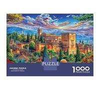 Palazzo dell'Alhambra Puzzle 1000 Pezzi, Puzzle Impossibile 1000 Pezzi, Gioco Di Sfida Intellettuale 38x26cm/1000pcs